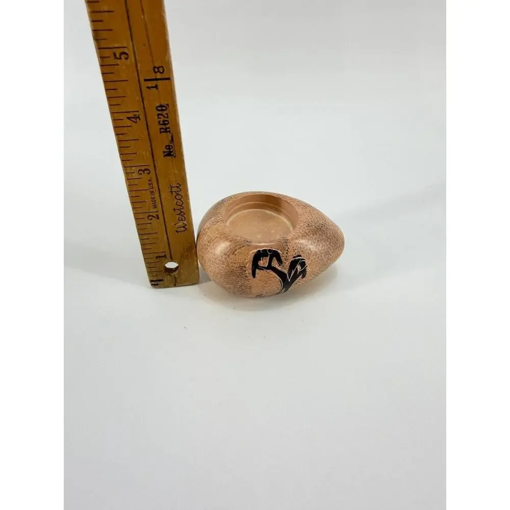 Handmade Kenya Giraffe Pottery Tealight Candle Holder Clay Safari Decor